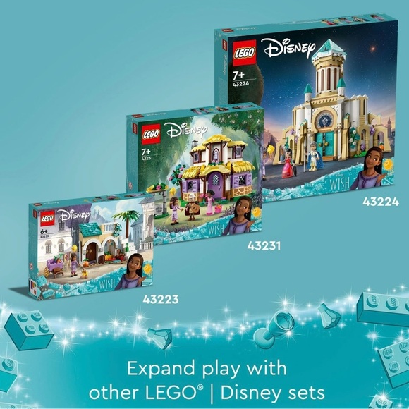 LEGO Disney Wish Castle Building Set - Blue and Tan - Picture 7 of 10